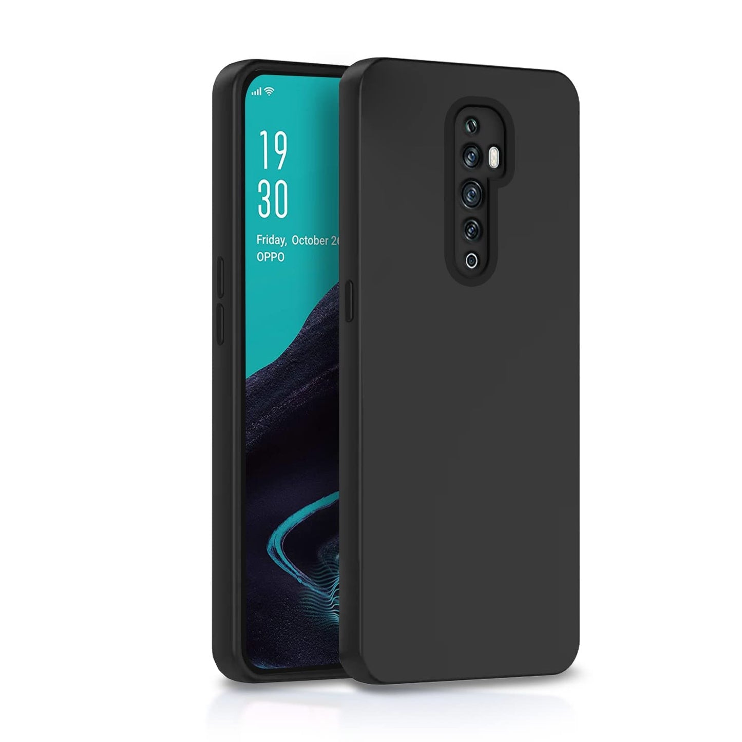 Oppo Reno 2F/ 2Z (Black Silicone Cover)