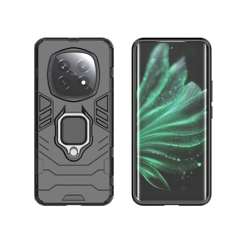 For Realme Narzo 70 Turbo Back Cover Case Hybrid Armor |Ring Holder Kickstand