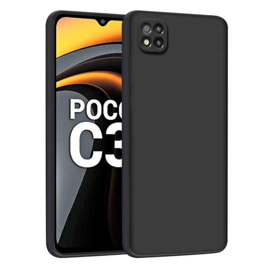Poco C3 (Black Silicone Cover)