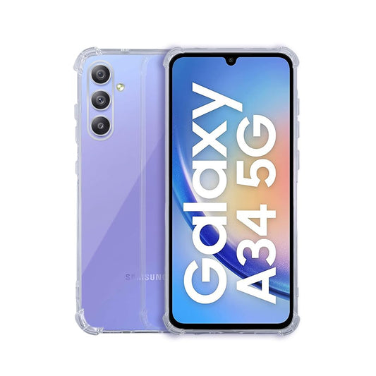 Samsung A34 5G Back Cover (Transparent)