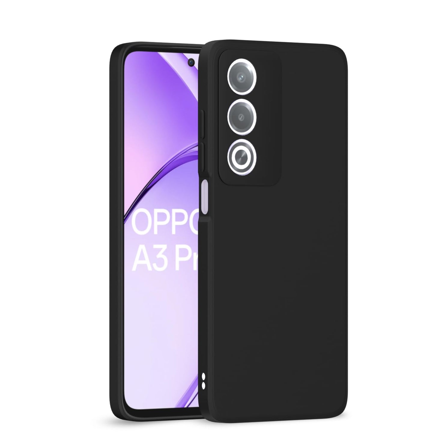 Oppo A3 Pro 5G( Black Silicone Cover)