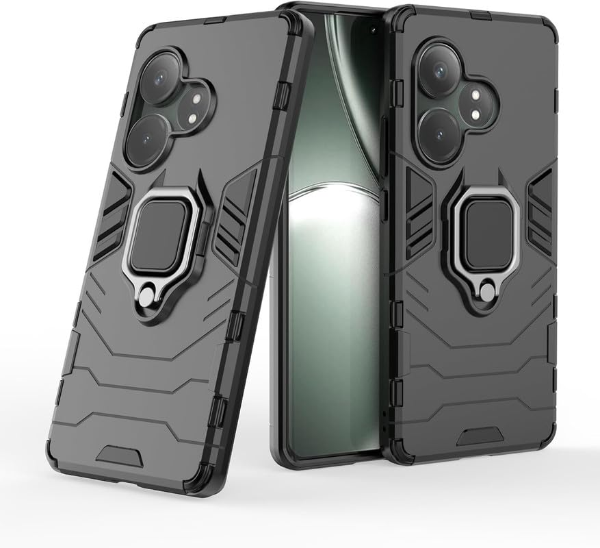 For Realme GT 6 Back Cover Case Hybrid Armor |Ring Holder Kickstand