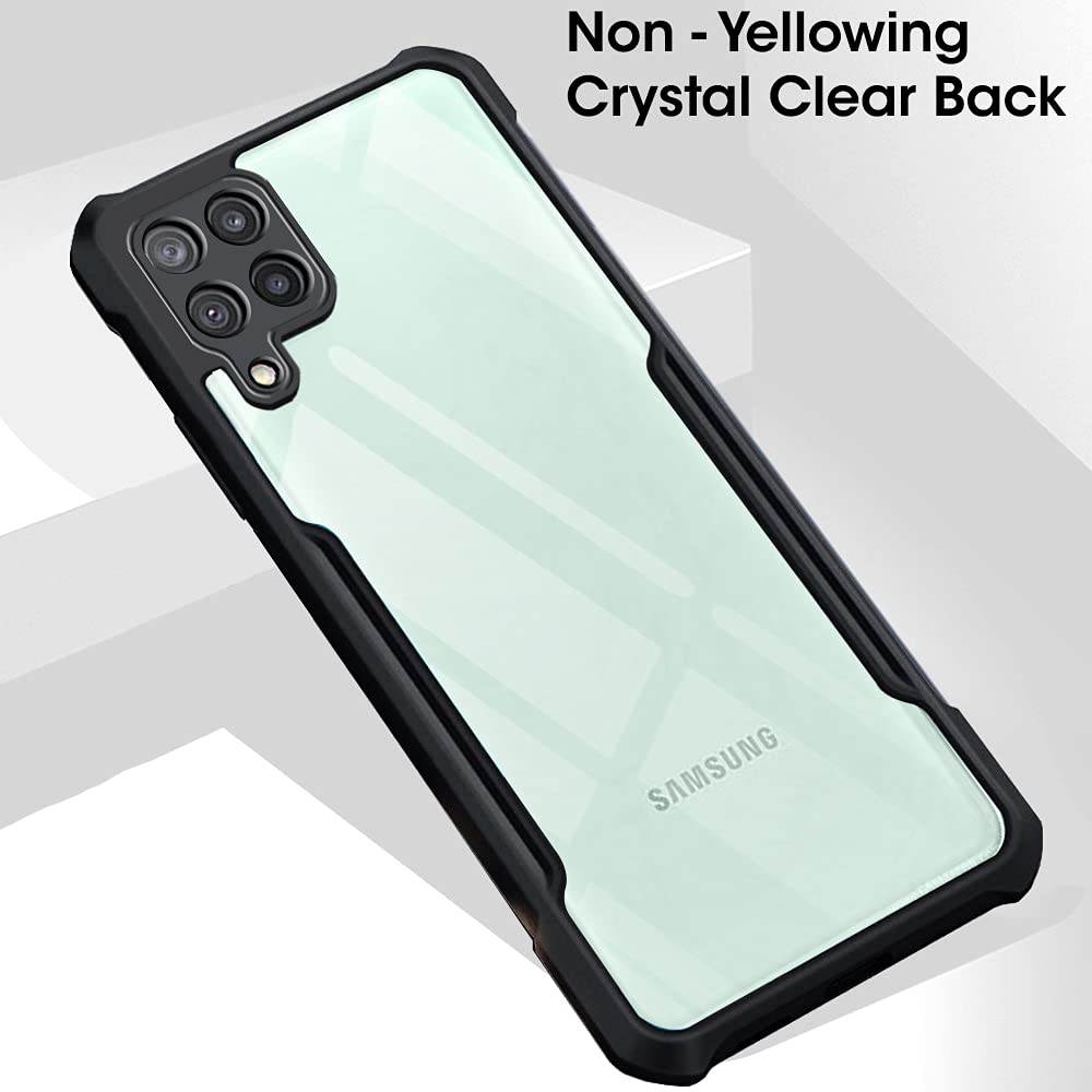 Samsung A22 4G Back Cover (Black Bumper)