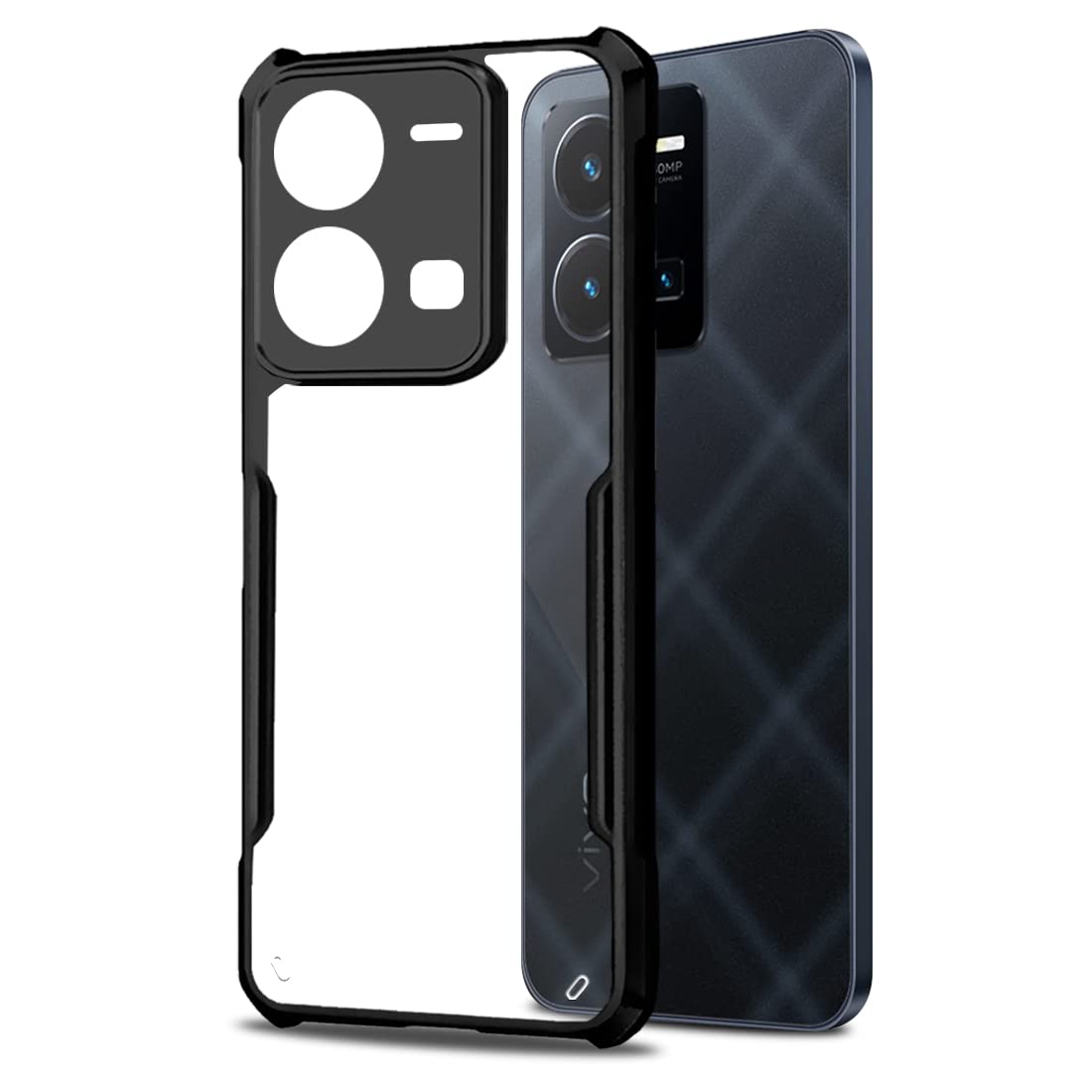 Vivo Y35 Back Cover (Black Bumper)