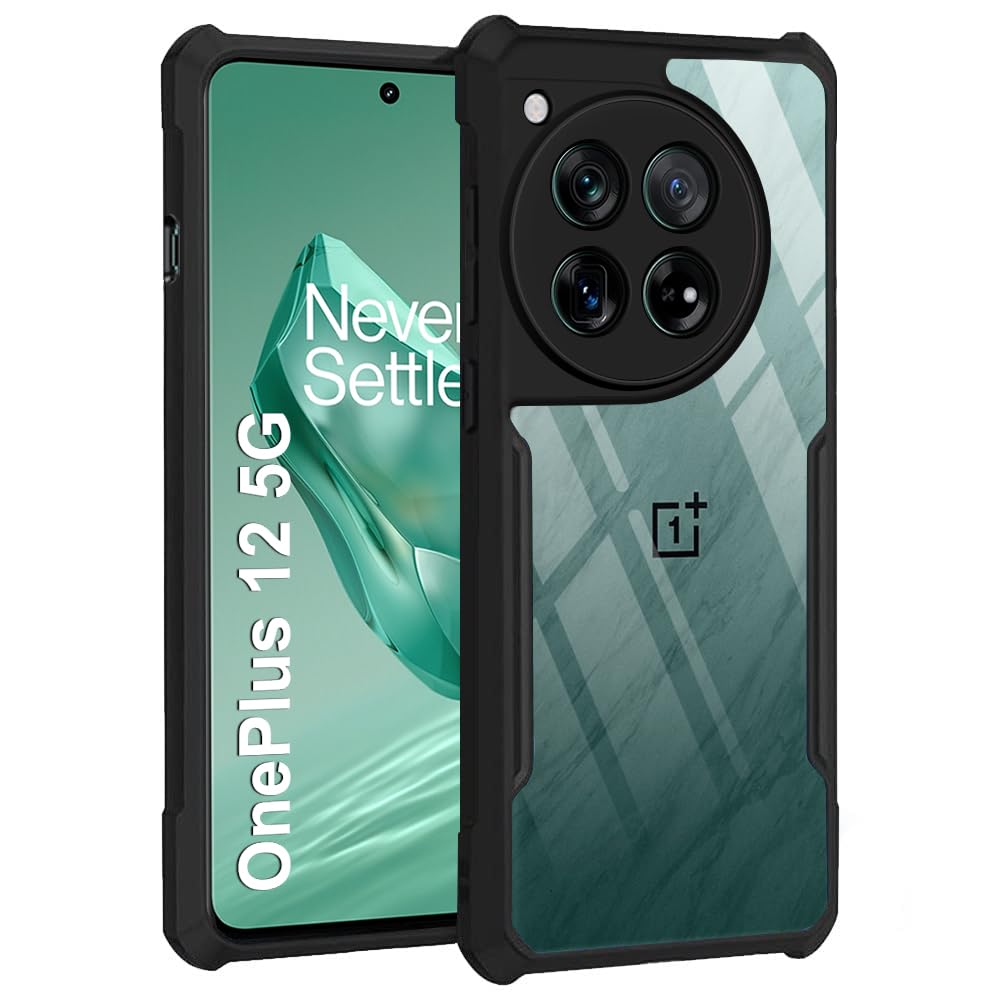 Oneplus 12 (5G) Back Cover (Black Bumper)
