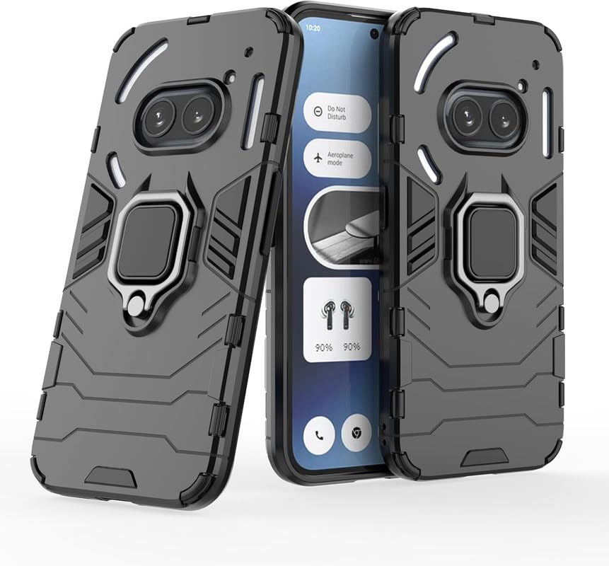 For Nothing Phone 2A Plus Back Cover Case Hybrid Armor |Ring Holder Kickstand
