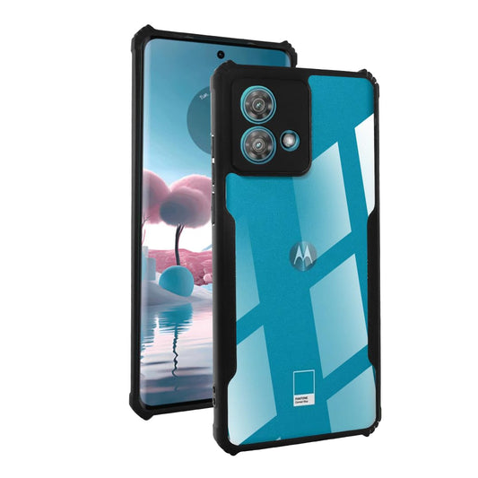 Moto Edge 40 Neo  5G Back Cover (Black Bumper)