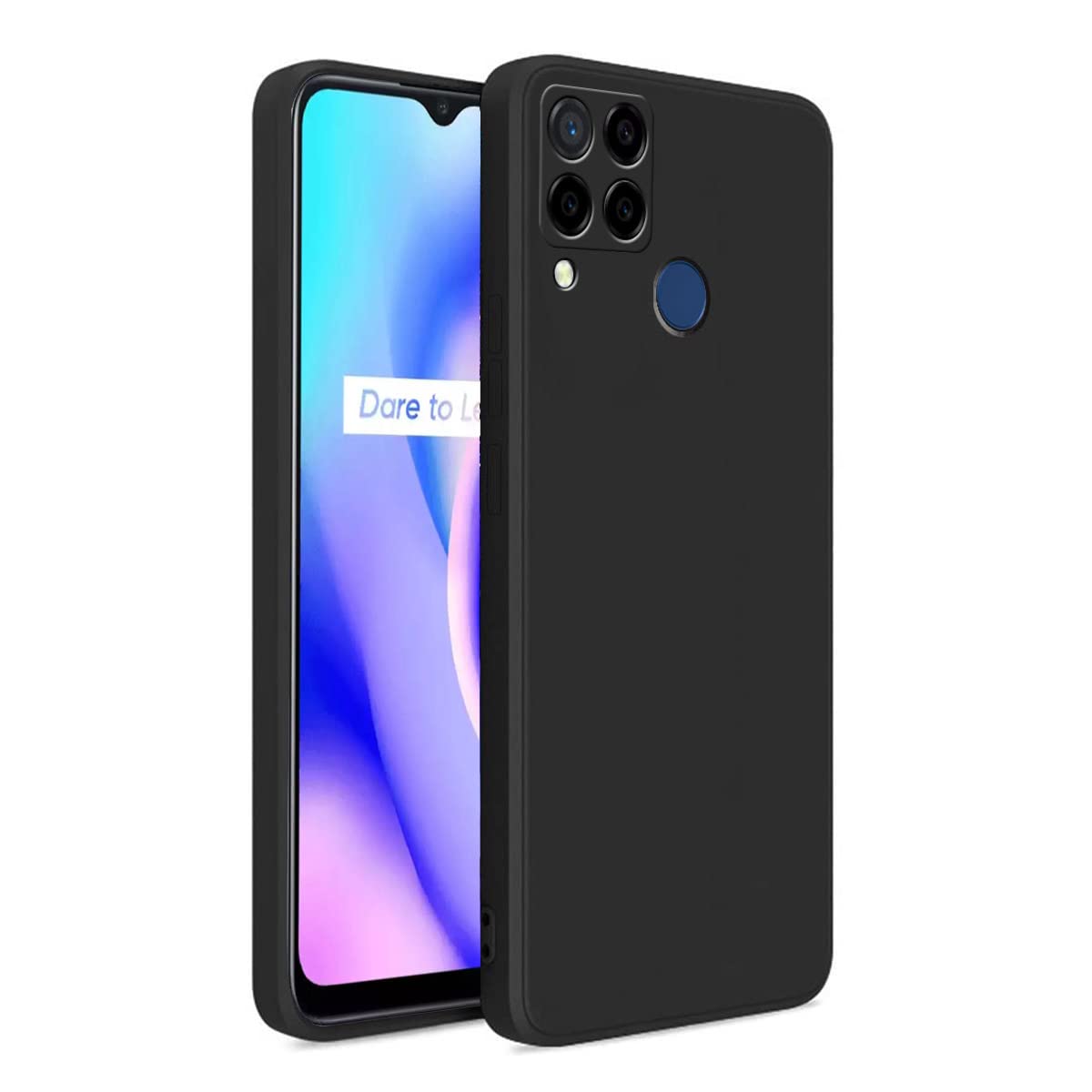 Realme C15 ( Black Silicone Cover)