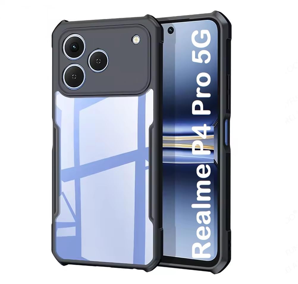 Realme P4 Pro Back Cover (Black Bumper)