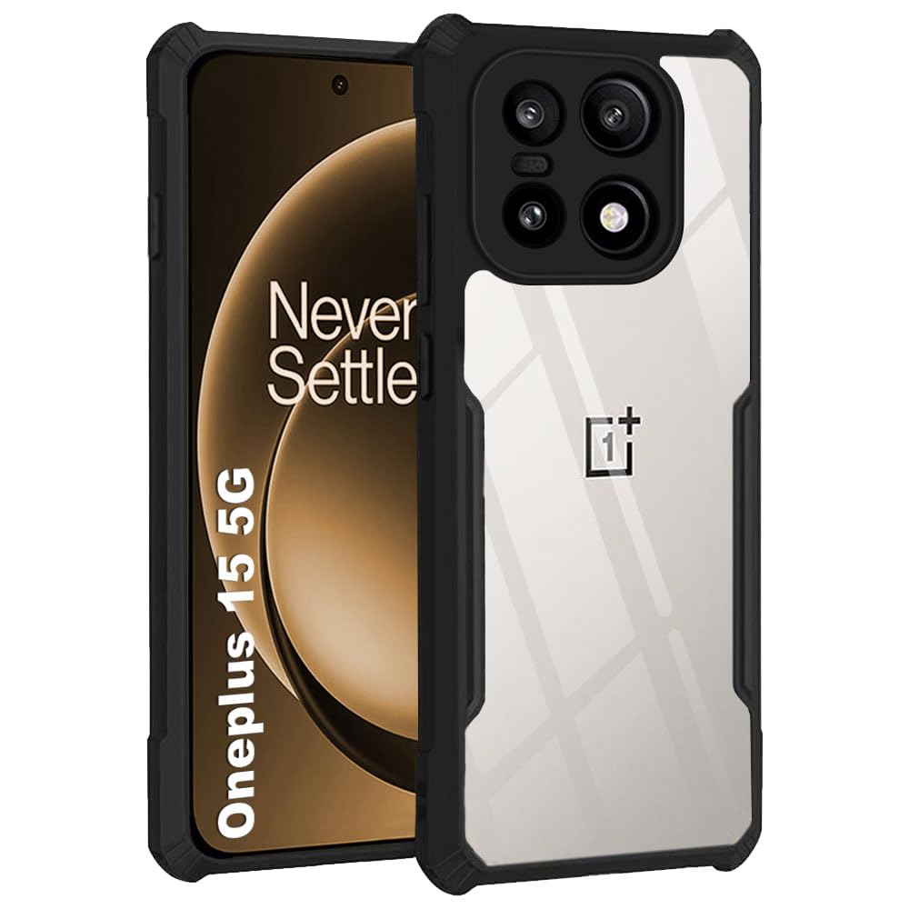 Oneplus 15 (5g) Back Cover (Black Bumper)