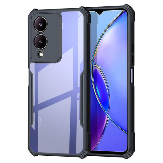 Vivo Y17s/ Y28 5G Back Cover (Black Bumper)
