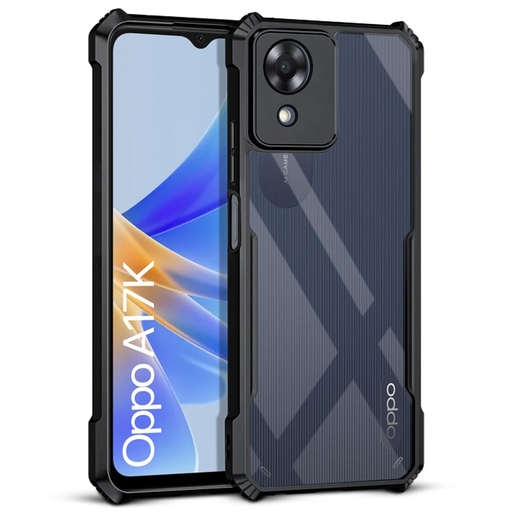 Oppo A17K Back Cover (Black Bumper)