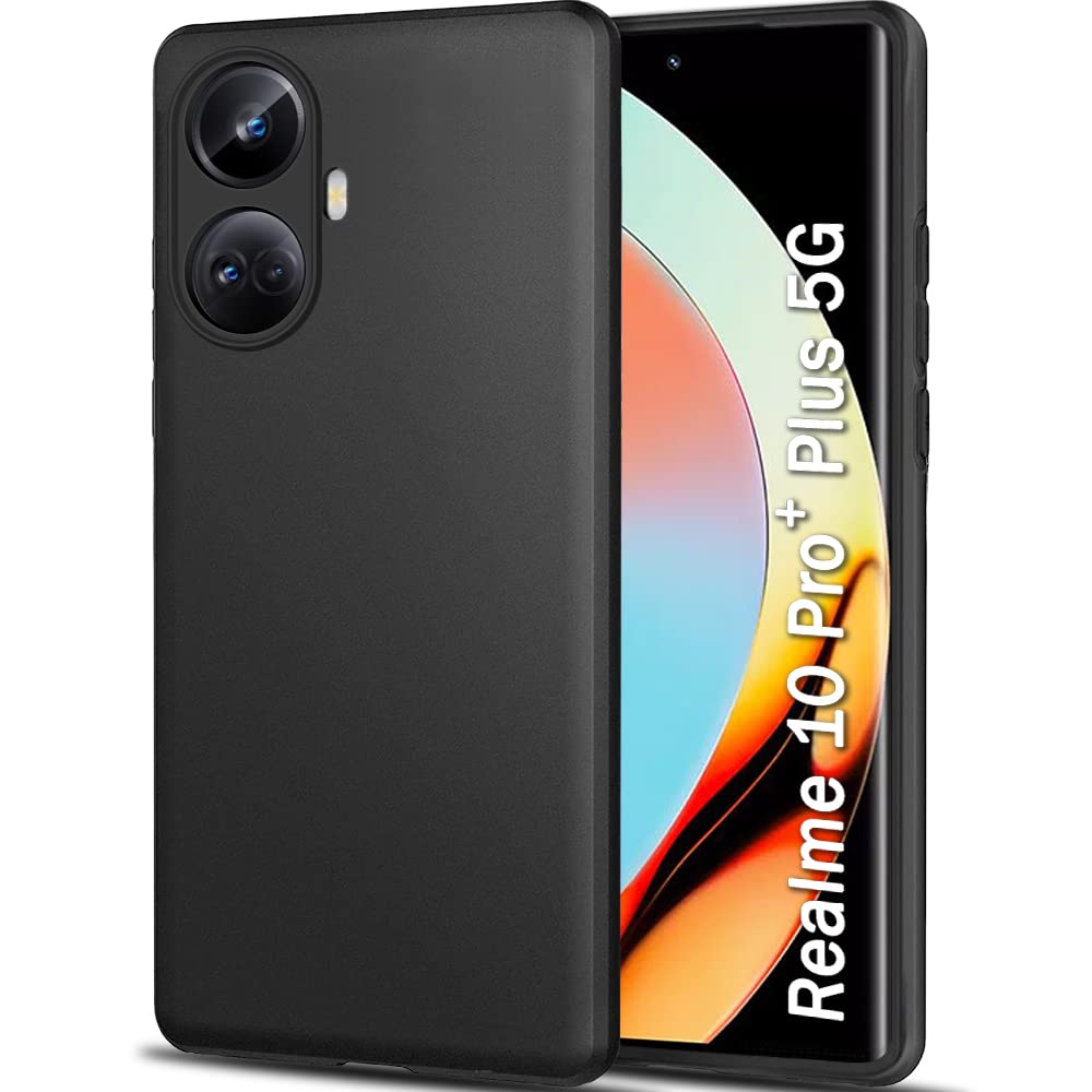 Realme 10 Pro Plus 5G ( Black Silicone Cover)