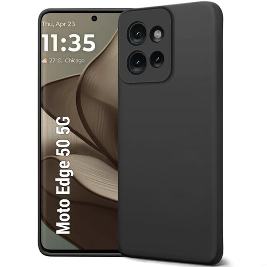 Moto Edge 50 5G ( Black Silicone Cover)