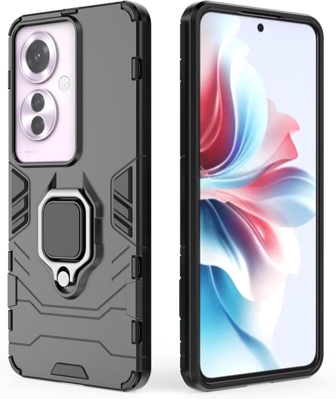 For Oppo F25 Pro 5G Back Cover Case Hybrid Armor |Ring Holder Kickstand