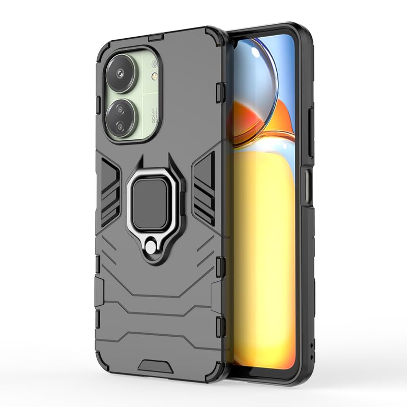 For Poco M6 5G  Back Cover Case Hybrid Armor |Ring Holder Kickstand