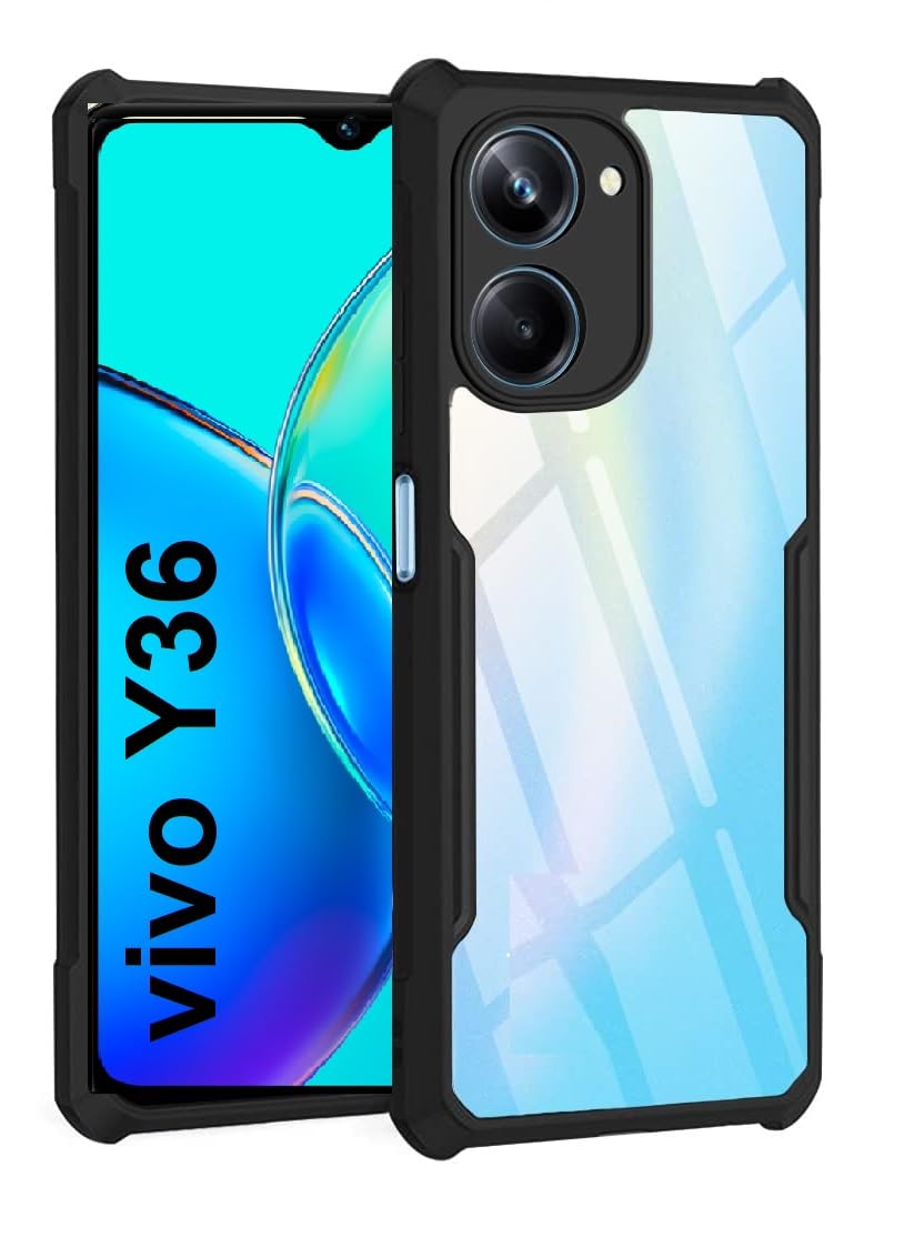 Vivo Y36 Back Cover (Black Bumper)