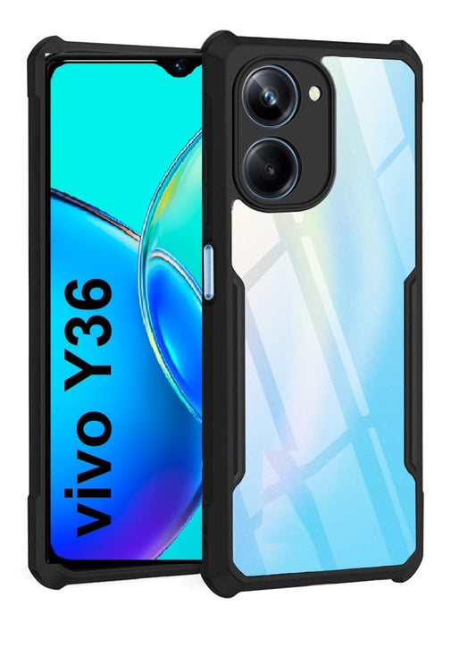 Vivo Y36 Back Cover (Black Bumper)