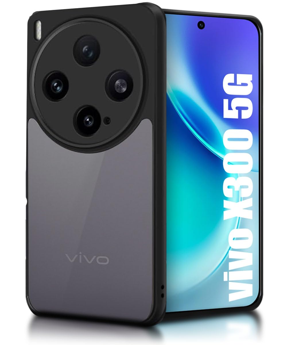 Vivo X300 5G  Back Cover (Black Bumper)