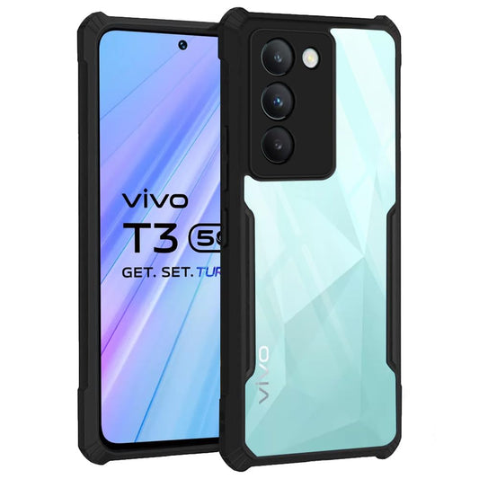 Vivo Y200E 5G/T3 5G Back Cover (Black Bumper)