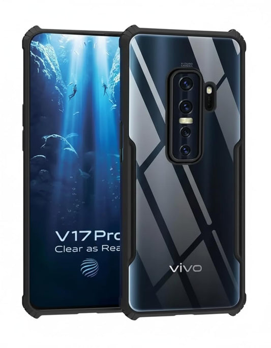 Vivo V17 Pro Back Cover (Black Bumper)