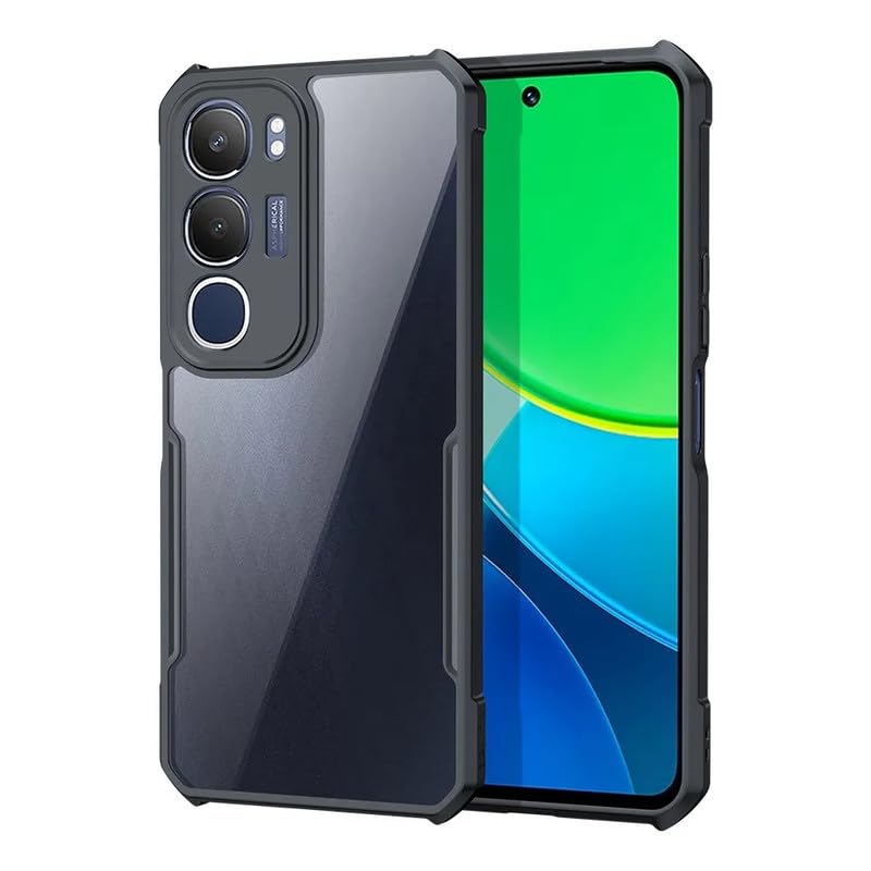 Vivo Y19s/ Y29 5G Back Cover (Black Bumper)