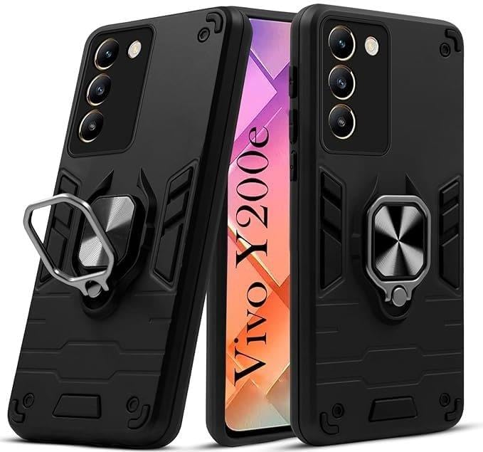 For Vivo Y28e 5G Back Cover Case Hybrid Armor |Ring Holder Kickstand
