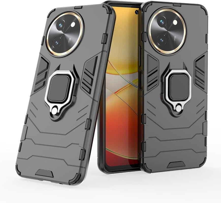 For Vivo Y58 5G Back Cover Case Hybrid Armor |Ring Holder Kickstand
