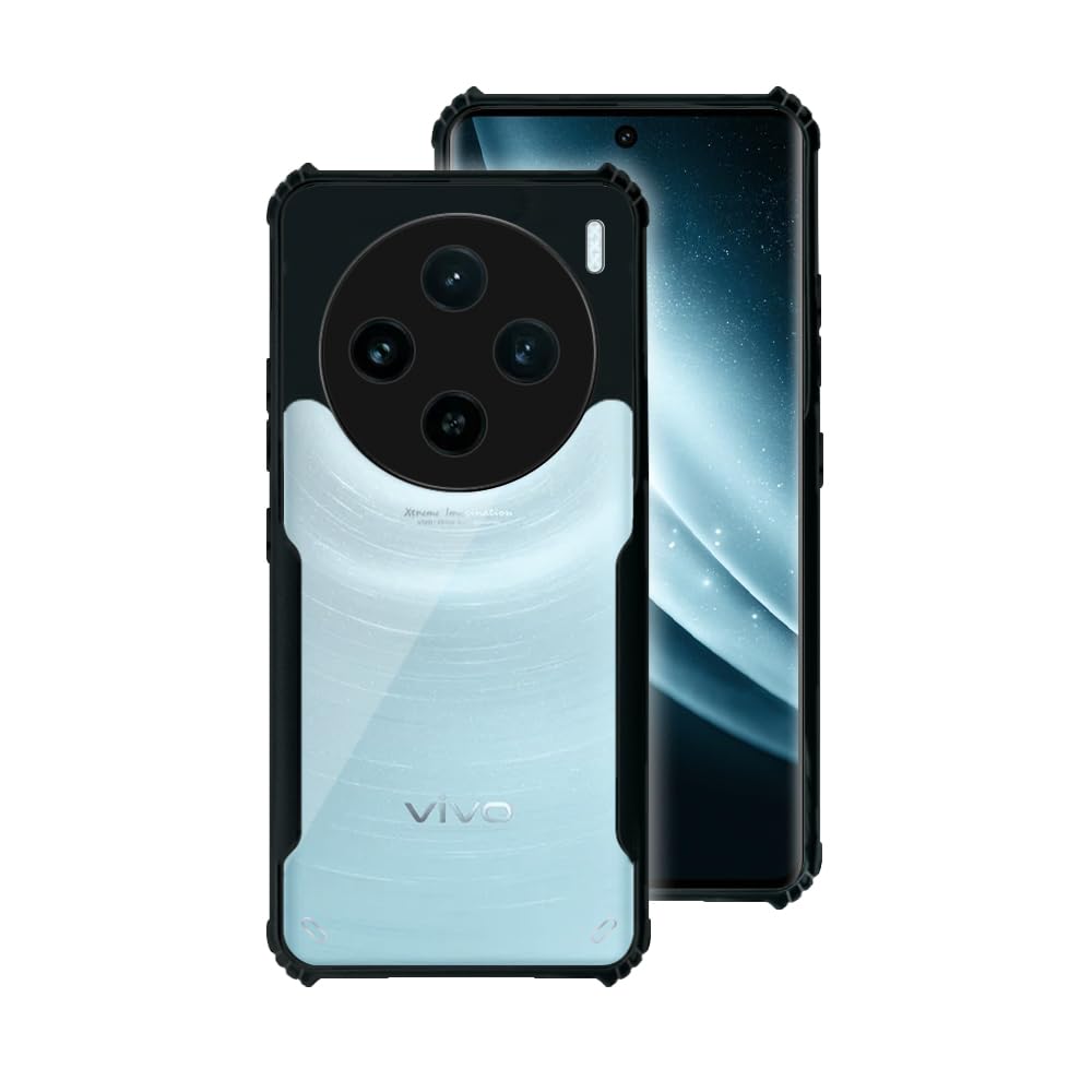 Vivo X100 Back Cover (Black Bumper)