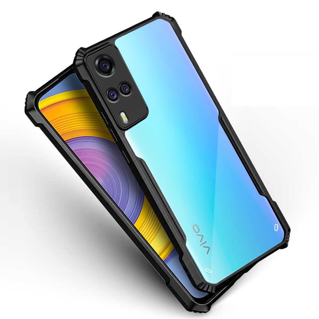 Vivo Y51A/Y51 2020 Back Cover (Black Bumper)