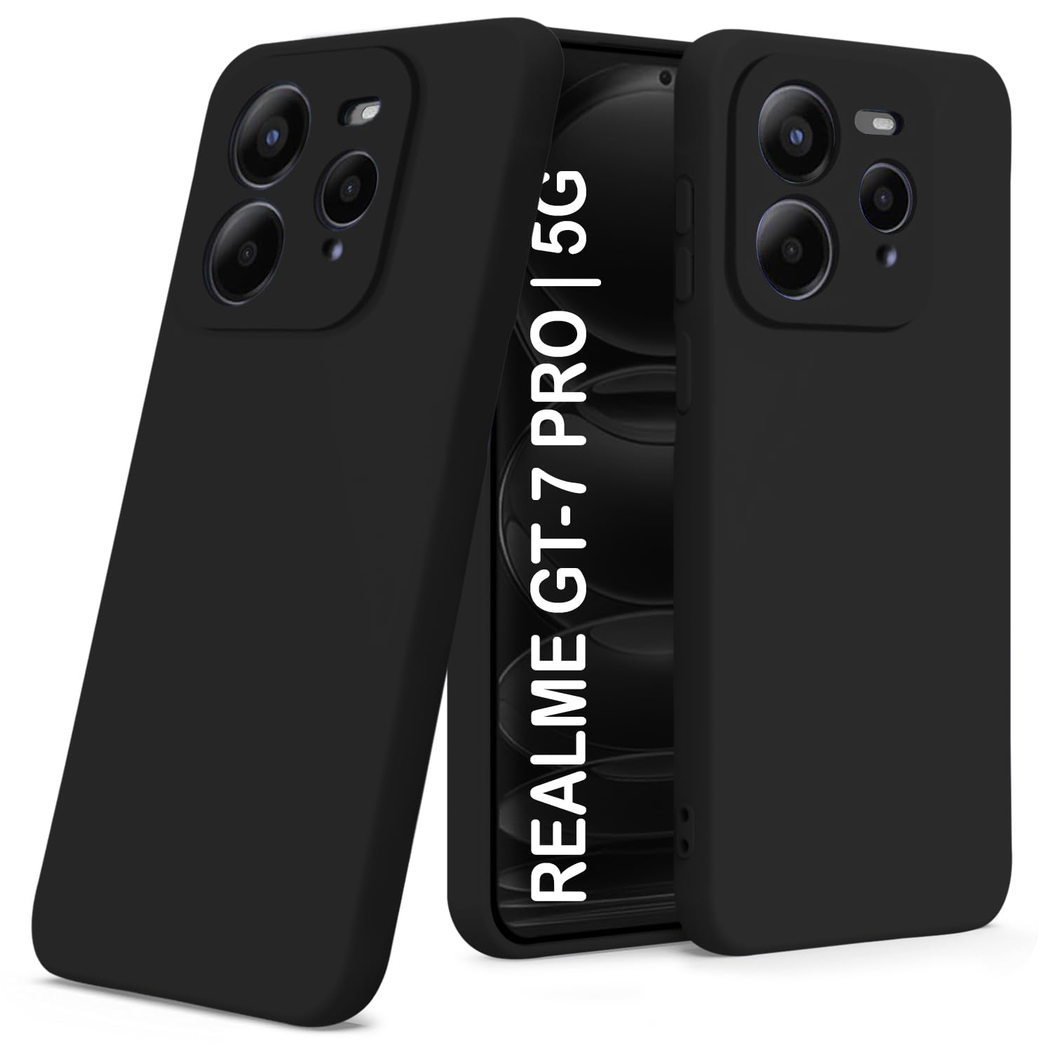 Matte Finish Silicone Cover For Realme GT 7 Pro
