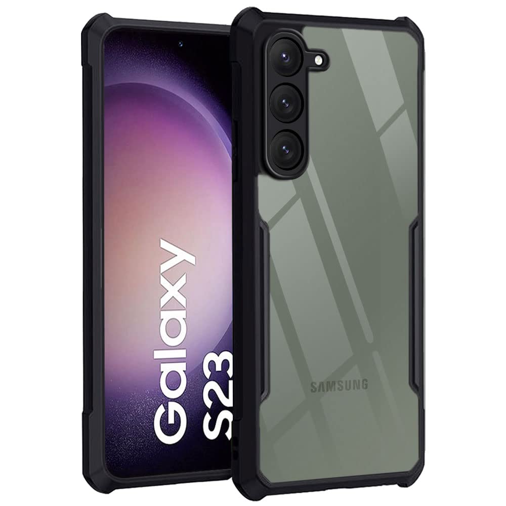 Samsung S23 Back Cover (Black Bumper)
