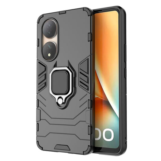 For Vivo Y100A Back Cover Case Hybrid Armor |Ring Holder Kickstand