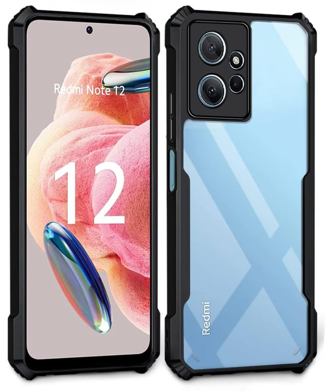 Redmi Note 12 (4G) Back Cover (Black Bumper)