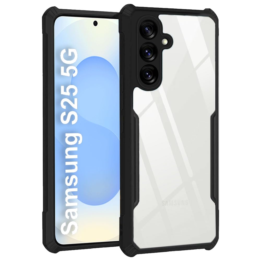 Samsung S25 Back Cover (Black Bumper)