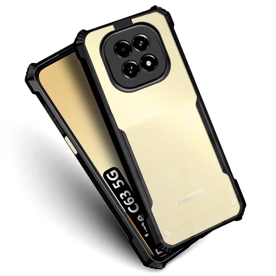 Realme C63 Back Cover (Black Bumper)