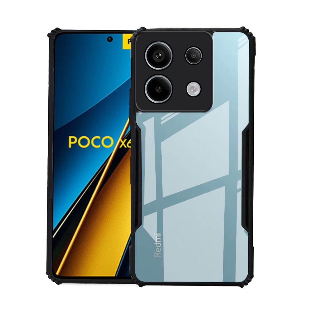 Poco X6 5G Back Cover (Black Bumper)