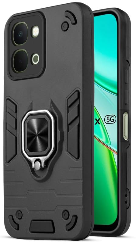 For Vivo Y21 5G Back Cover Case Hybrid Armor |Ring Holder Kickstand