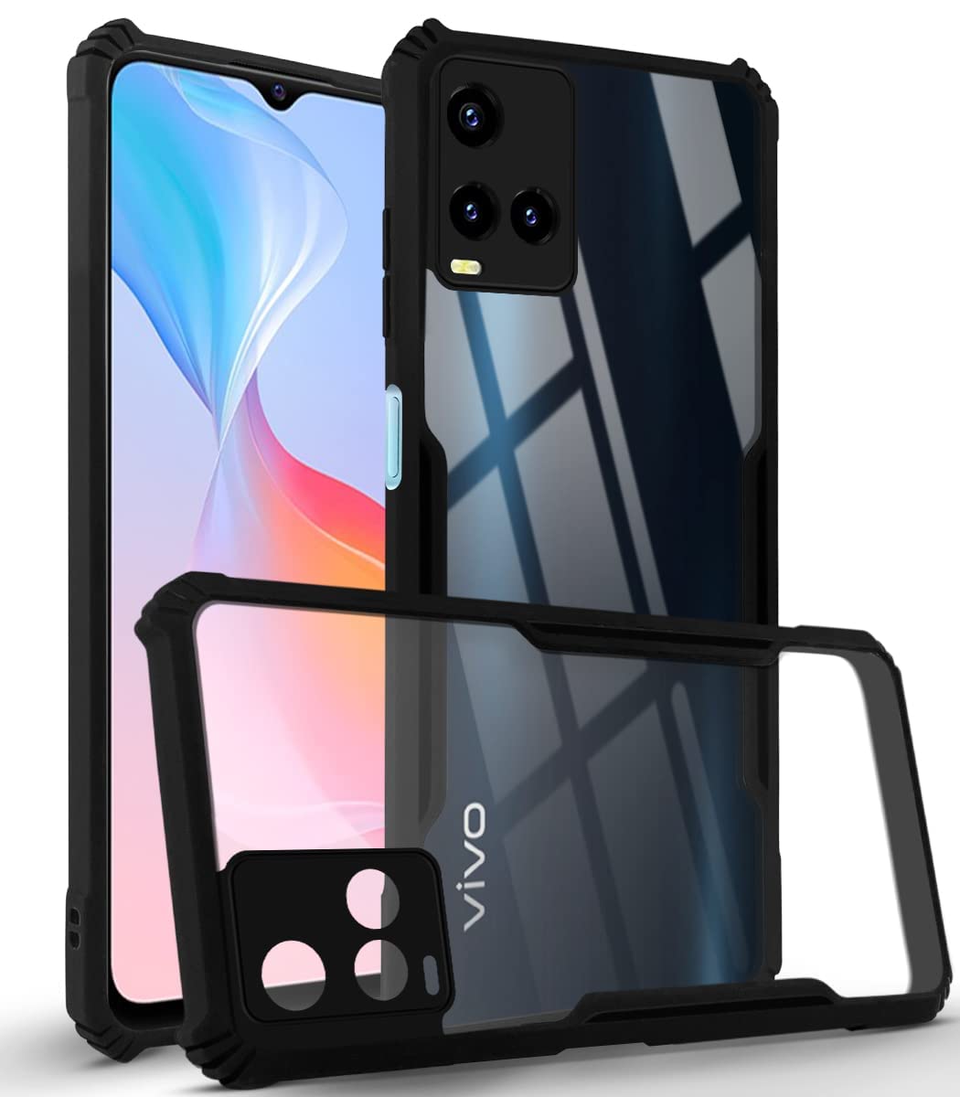 Vivo Y33T Back Cover (Black Bumper)