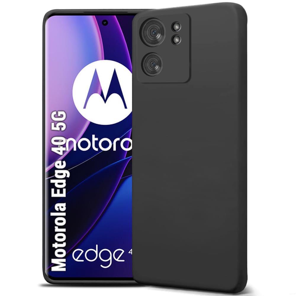 Moto Edge 40 5G ( Black Silicone Cover)
