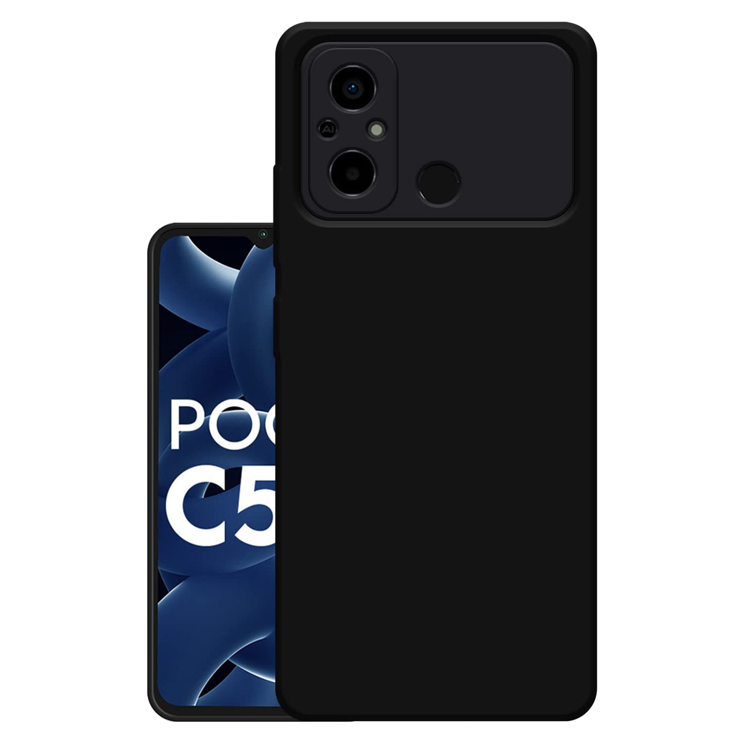 Poco C55 (Black Silicone Cover)