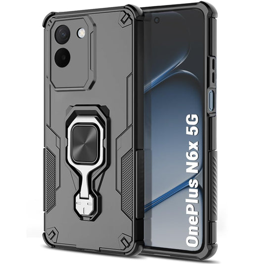 For OnePlus N6X 5G Back Cover Case Hybrid Armor |Ring Holder Kickstand)