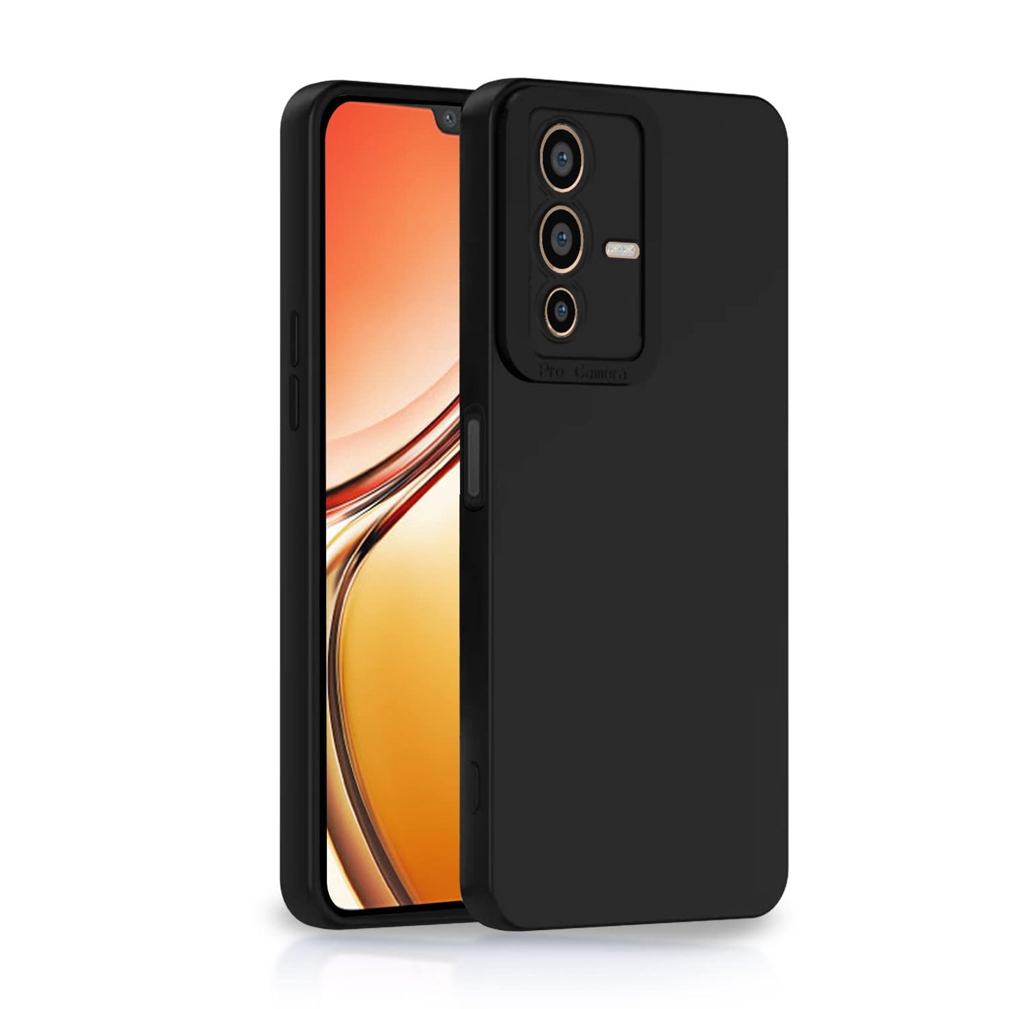 Vivo V23 5G ( Black Silicone Cover)
