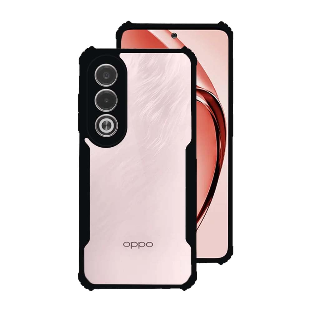 Oppo K12x 5G Back Cover (Black Bumper)