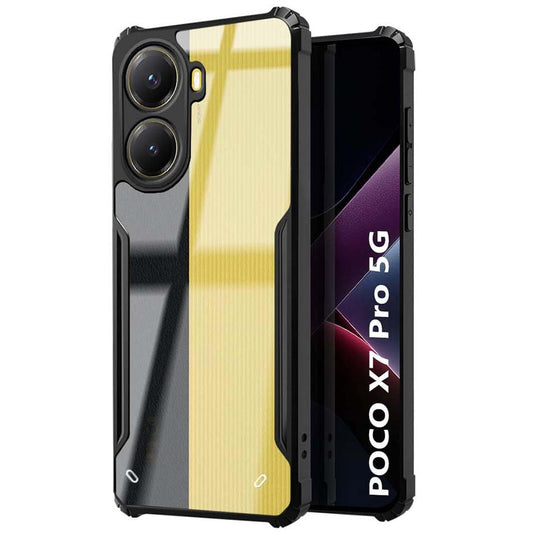 Poco X7 Pro 5G Back Cover (Black Bumper)