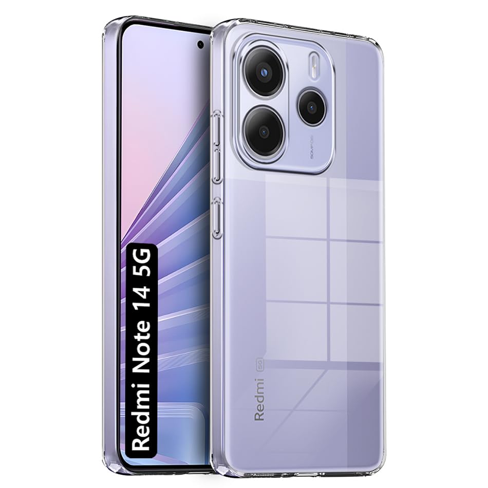 Redmi Note 14 5G Back Cover (Transparent)