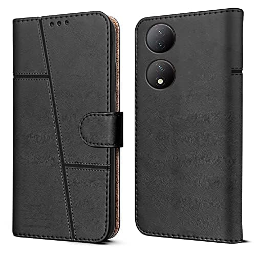 Vivo Y100 Flip Case Cover ( Black )