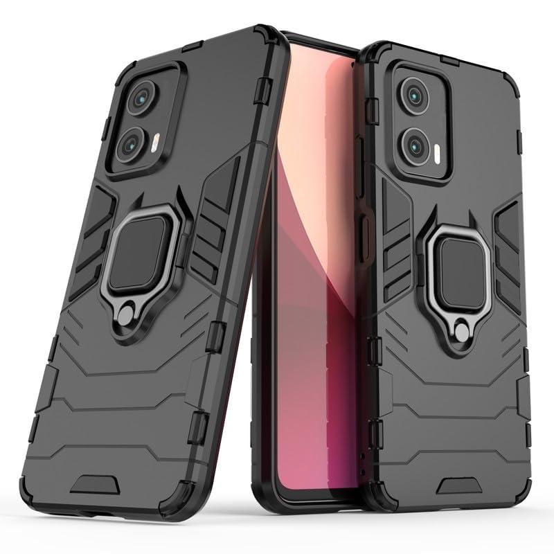 For Motorola G85 Back Cover Case Hybrid Armor |Ring Holder Kickstand