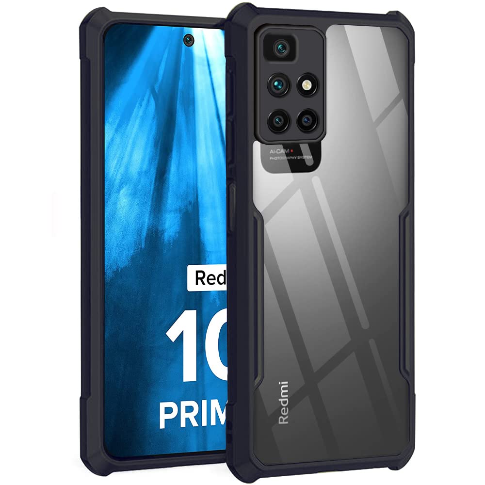 redmi 10 prime Back Cover (Black Bumper)