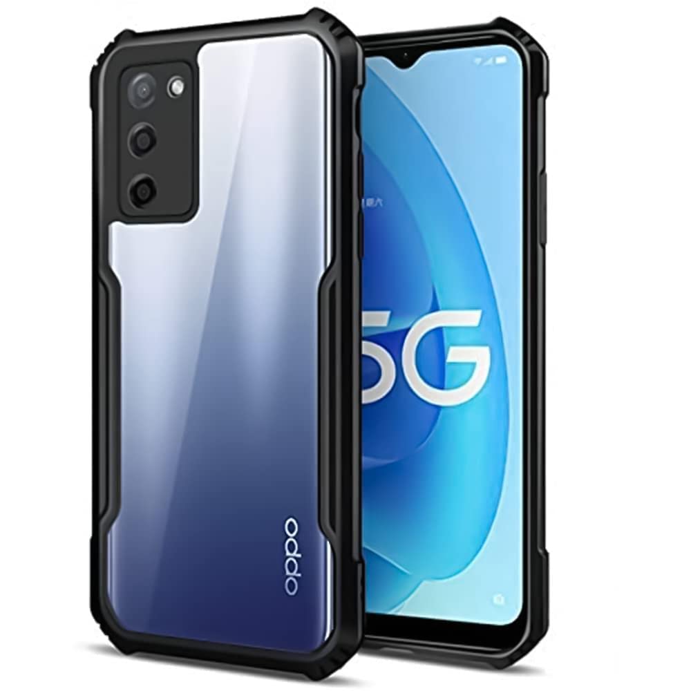 Oppo A53s 5G Back Cover (Black Bumper)